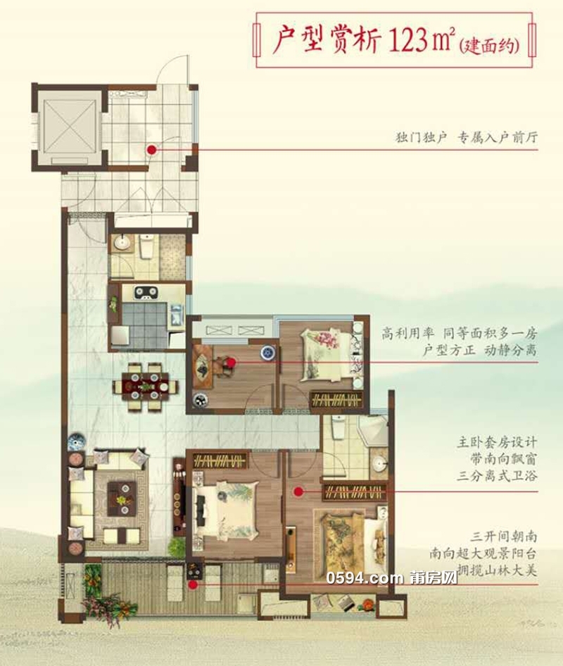 联发君领天玺142㎡户型图