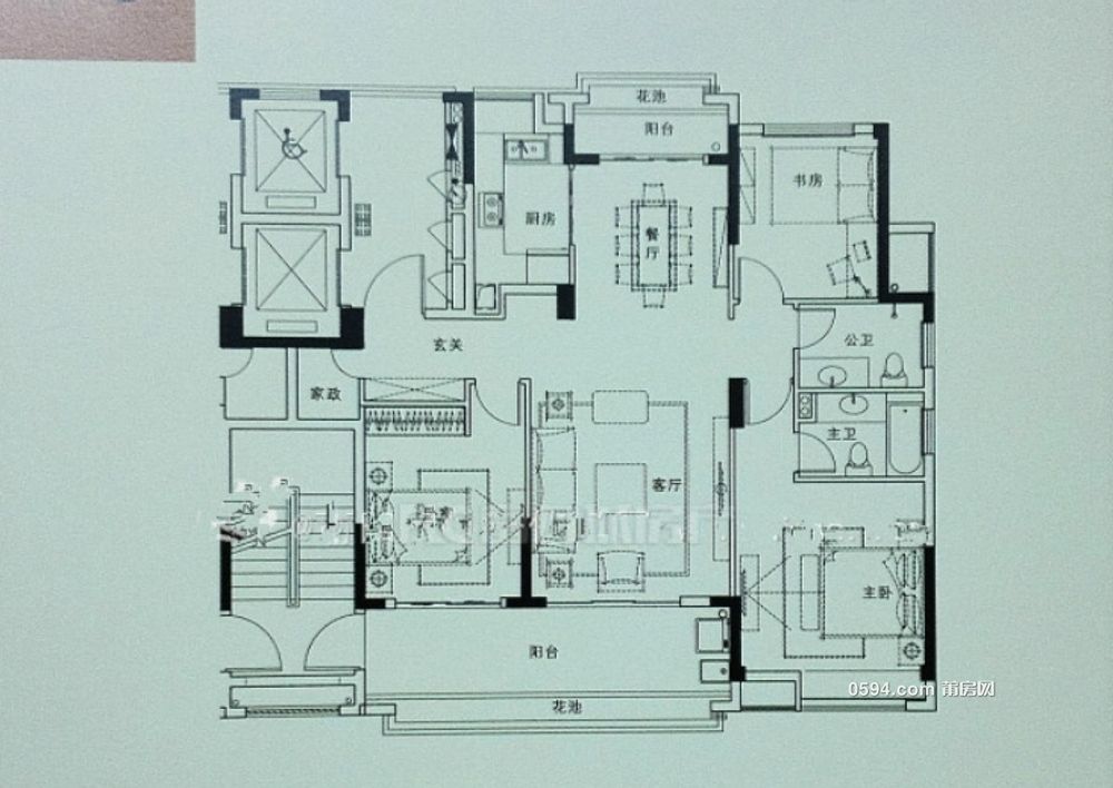 萬科城一期板樓 高層三房二次裝修 建發(fā)正榮府兩梯兩戶