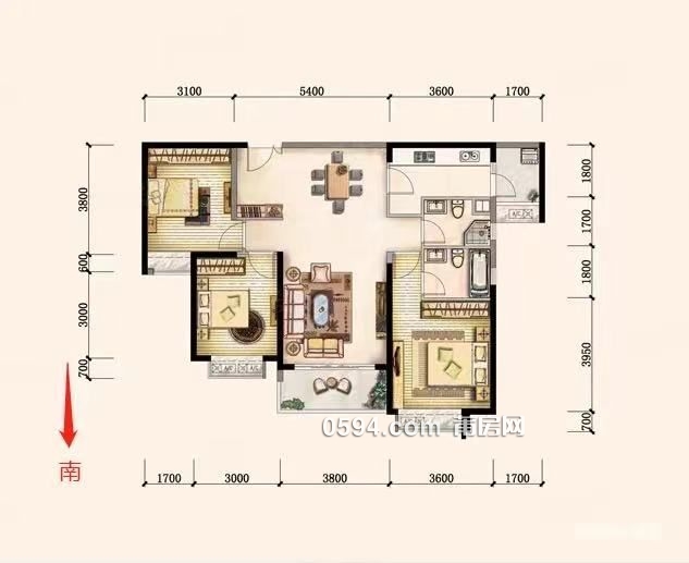 雅頌居 3房2廳2衛(wèi)  中層  賣14500