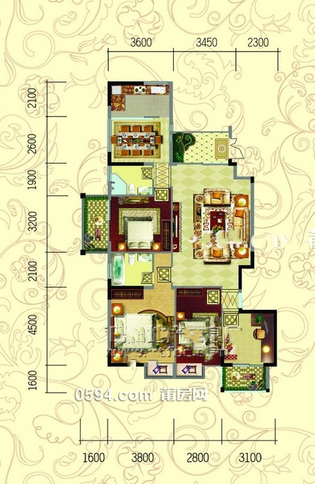 萬(wàn)嘉永升華庭 南北東 4房2廳2衛(wèi) 中檔裝修 賣(mài)9618