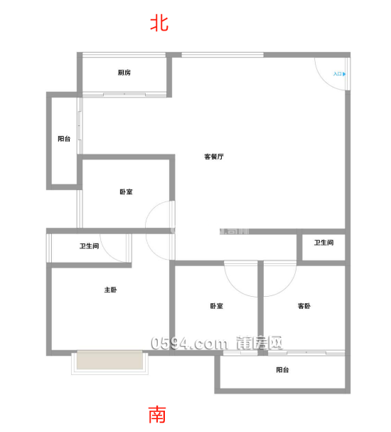 直降30萬(wàn) 中特陽(yáng)光棕櫚城 毛坯4居室 三房朝南戶(hù)型方正