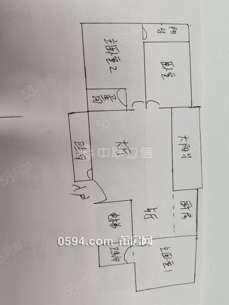 麟峰  ，中山中學，鞋材市場小區(qū)3室2廳電梯房南北西