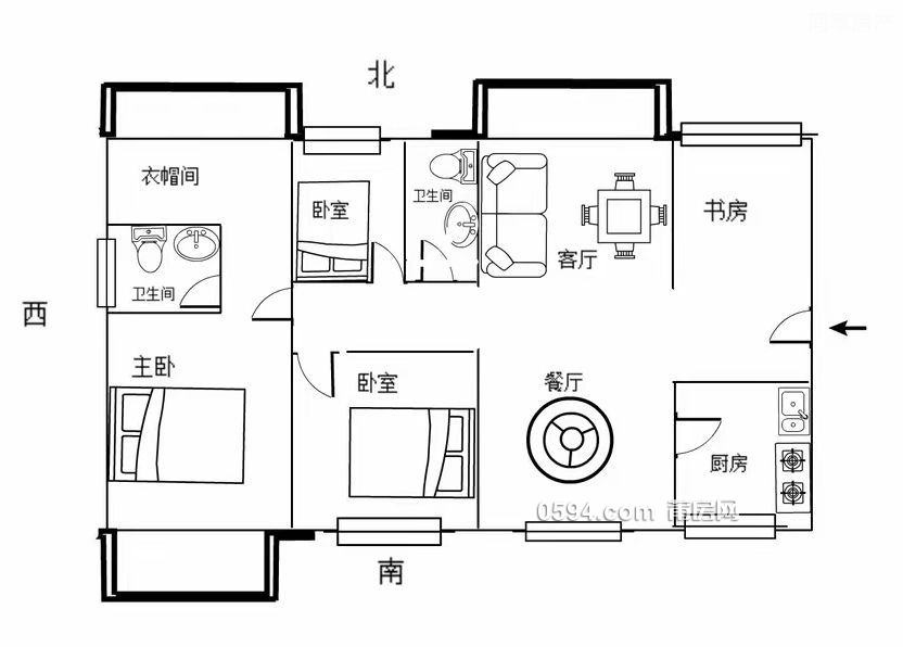 鳳達濱河豪園--一中對面小區(qū)三面光--4房2廳精裝證滿僅13775元