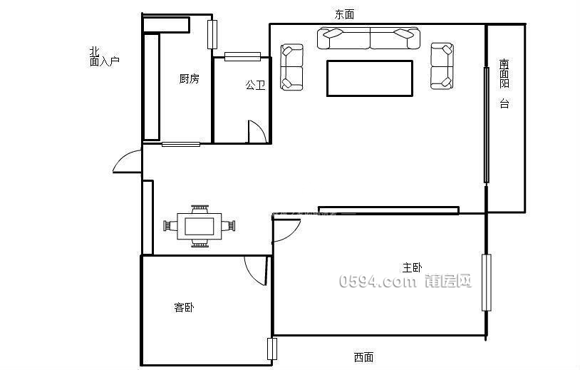 包上市費  一小門口家具都有 拎包入住 采光好 中海天下