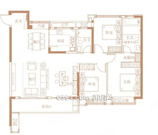 玉湖  獨(dú)梯獨(dú)戶(hù)贈(zèng)送20平建發(fā)央譽(yù)4房三面采光