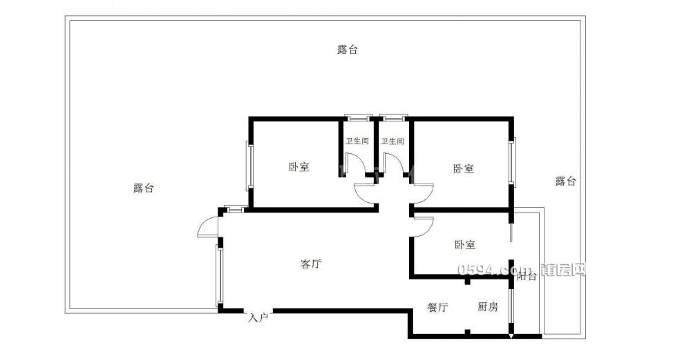 西坡小區(qū) 塘北街精裝三房送露臺(tái) 沃爾瑪尚書公園旁