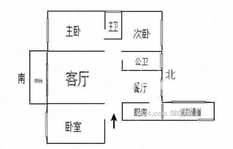 萬達(dá)中央華城3室2廳 南北