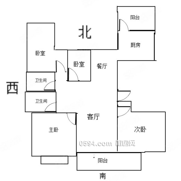 莆田九龍小區(qū) 高樓層視野無遮擋 臨近萬達廣場4室2廳