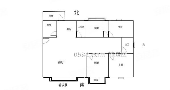 城南 聯(lián)創(chuàng)國際廣場 頭排溪景房高層精裝四房！視野無遮