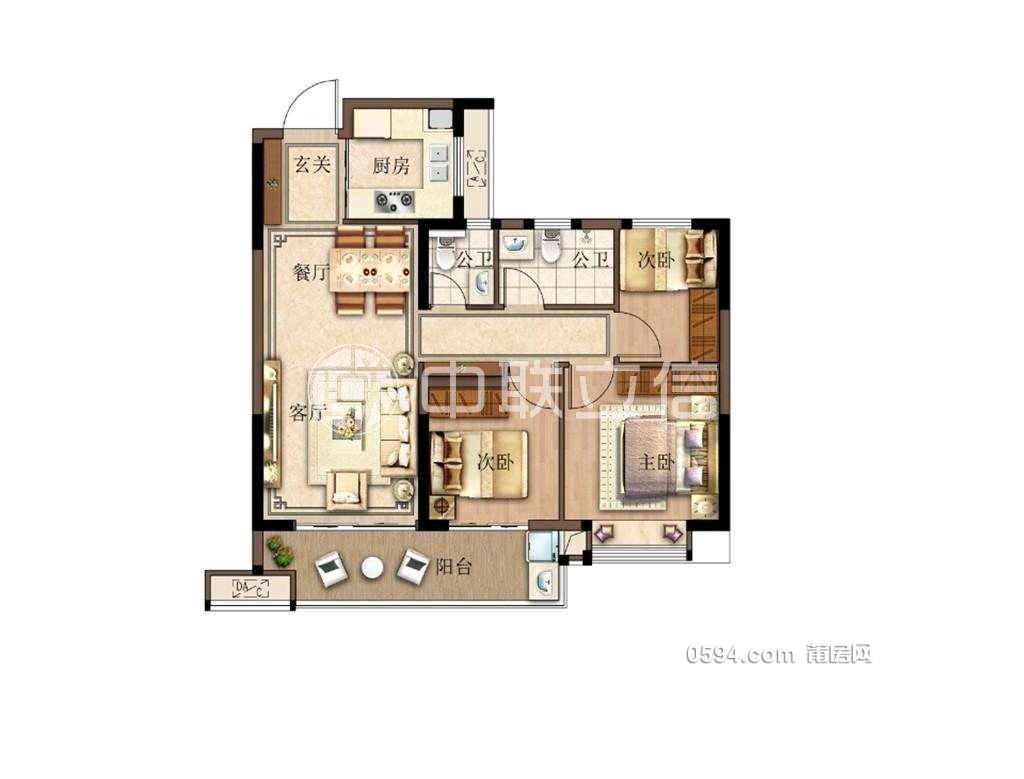 低總價(jià)95萬(wàn) 建發(fā)磐龍府 3室2廳2衛(wèi) 89平 剛需入手正當(dāng)時(shí)