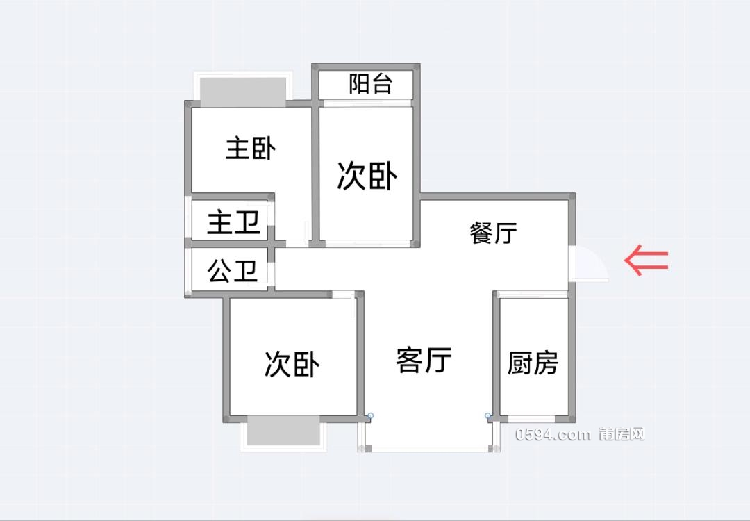 3室2廳2衛(wèi) 125.26平 115萬 磐龍山莊