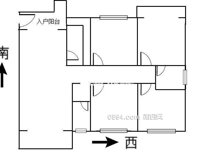 單價(jià)僅需8500元 陡門小區(qū)毛坯4居室 戶型方正可自主裝修