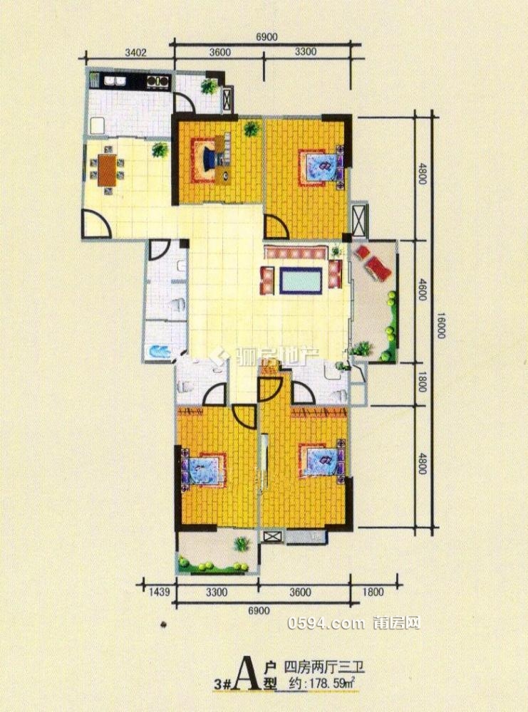 和成天下 4房2廳3衛(wèi) 全新裝修 拎包入住 賣15478