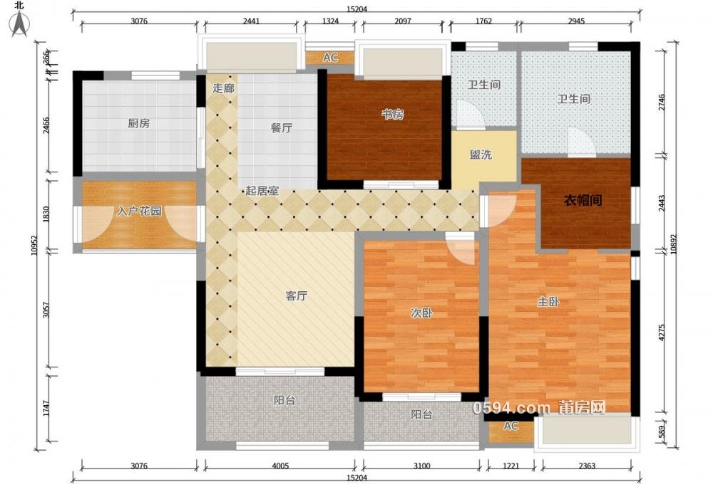 贈(zèng)送15平入戶花園，拎包入住，萬(wàn)科一期中樓層精裝看木蘭溪