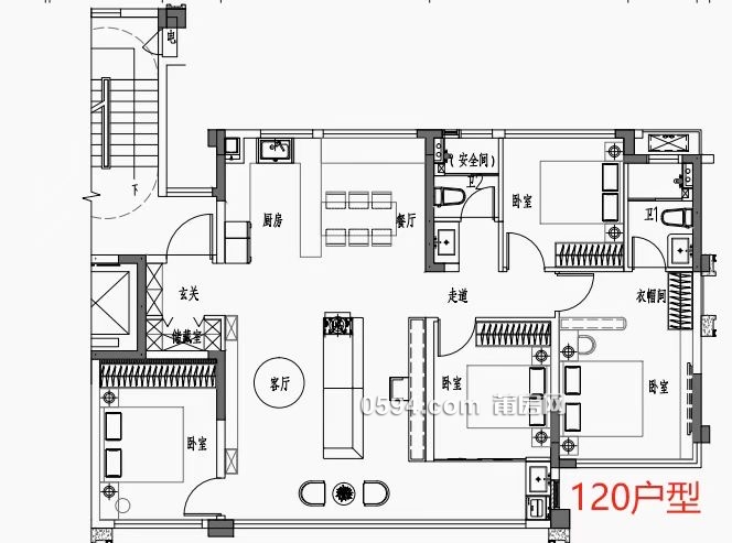 120平 單價(jià)11686元 嘉禾府花園 3室2廳2衛(wèi) 198萬