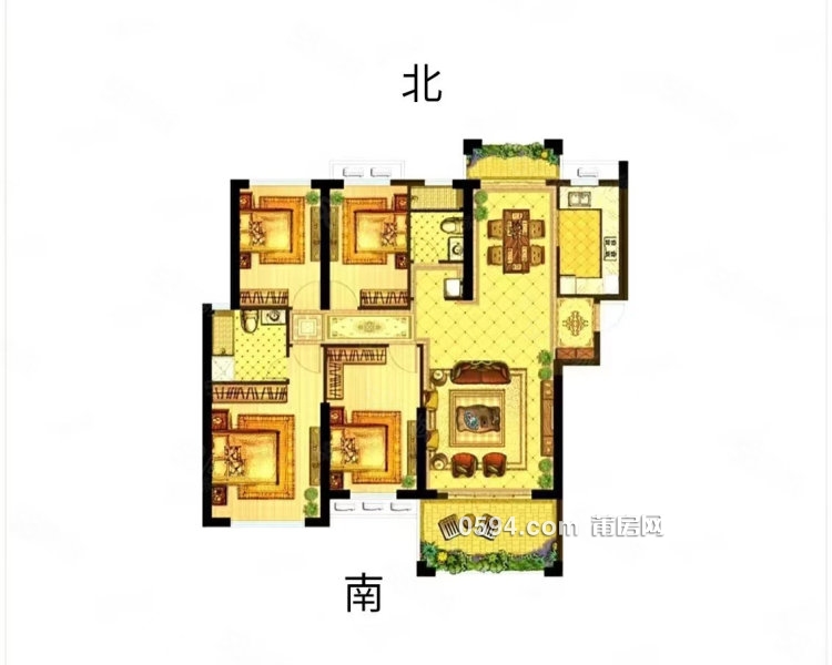 體育場信輝豪園E區(qū)大平層 電梯商品房 高層大四房雙陽臺