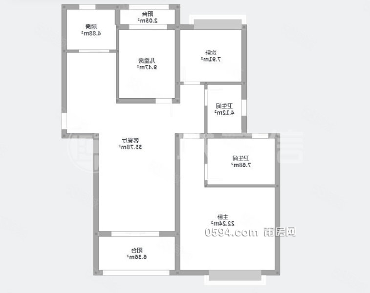 有證 有證 市中心  龍德井小區(qū)  南北東雙衛(wèi)格局三房雙陽臺(tái)