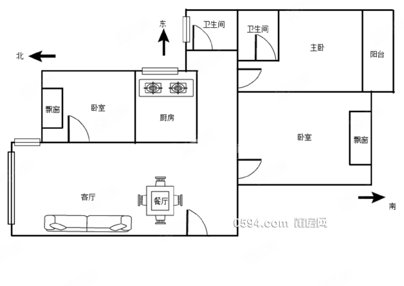 祥和山莊 精裝修 南北通透 滿(mǎn)二 雙衛(wèi)生間 帶電梯