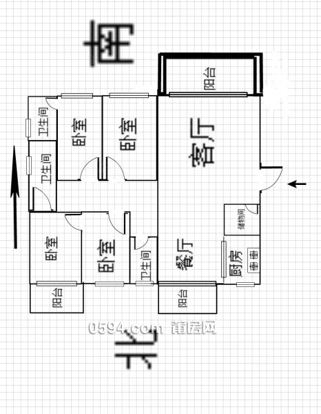 市政府旁 三信城市家園 大平層雙主臥 精裝修4房