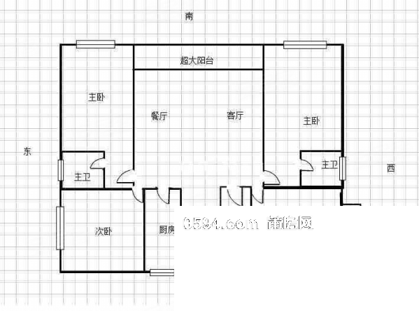 玉湖公園旁 萬科城六期雅園 大平層雙主臥設計精裝四房