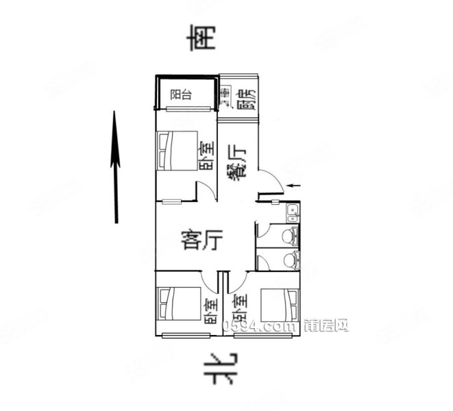 西天尾市場旁 產(chǎn)權(quán)清晰 雙衛(wèi)格局 裝修好 南北通透