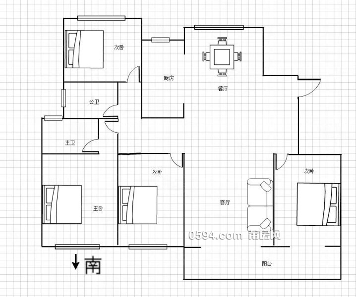 建發(fā)央著 南北通透4房 梅峰   中山中學(xué)分校