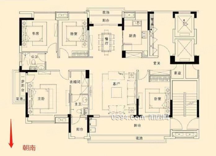 改善小洋樓 玉湖萬科城二期精裝4房 降價非常多采光好配