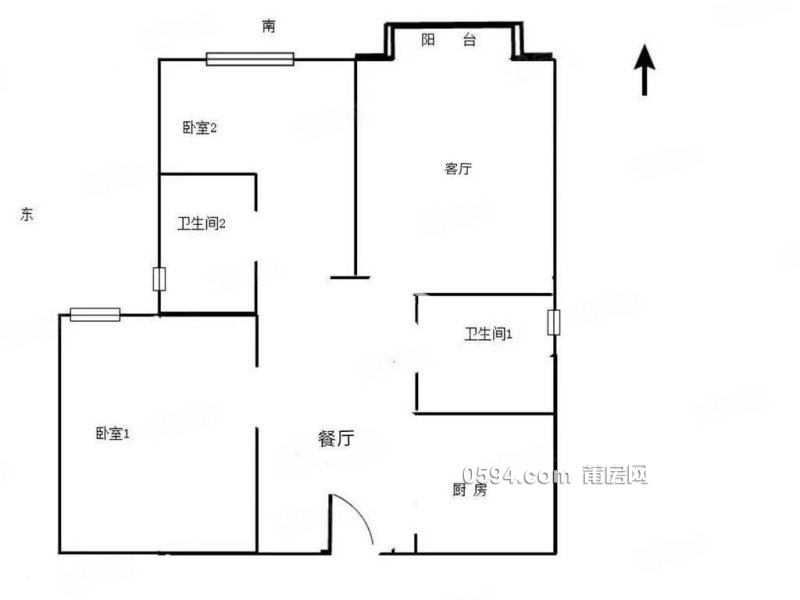 市中心龍德井小區(qū)小面積溫馨2房有證朝南