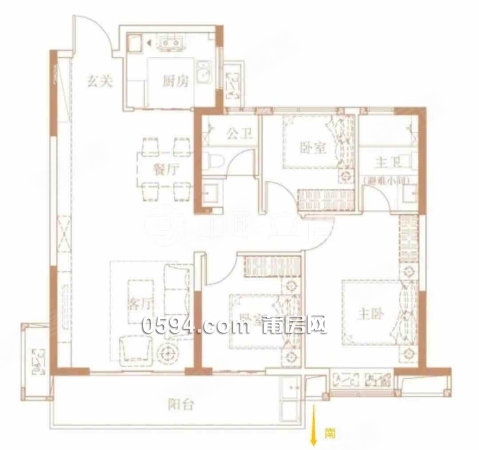 玉湖新城  建發(fā)央譽(yù) 3室2廳 梅峰中山就在家門(mén)口