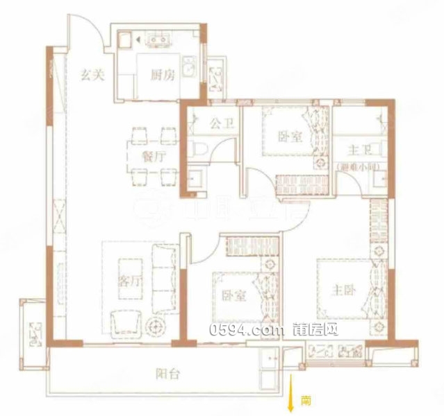 玉湖新城  建發(fā)央譽(yù) 3室2廳 梅峰中山就在家門口