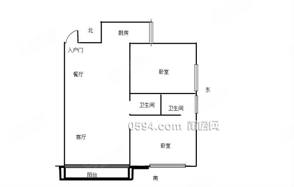 大降價(jià)急售！正榮財(cái)富中心橋東小區(qū) 兩房 客廳朝南帶陽