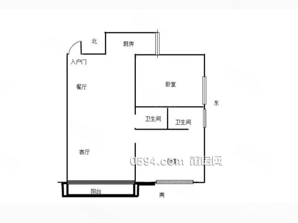 大降價(jià)急售！正榮財(cái)富中心橋東小區(qū) 兩房 客廳朝南帶陽