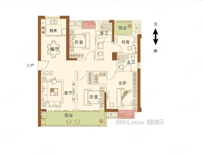 南北通透 電梯房 雙衛(wèi)生間 正規(guī)商品房 滿二 得房好