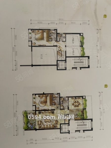 市政府綬溪旁，樓中樓大四房，豪華裝修拎包入住，南北通