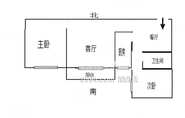 梅峰中山 張鎮(zhèn)水鄉(xiāng) 正南朝向2房 次新房 高樓層視野好 萬科