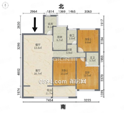 急售。正榮財(cái)富中心可看溪3房2室精裝修