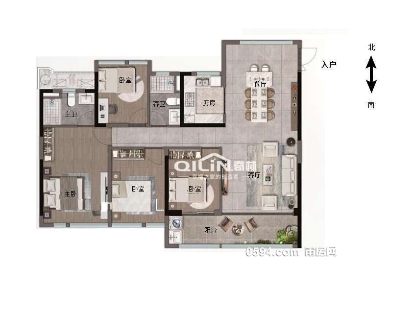 虧本急賣 保利天匯 黃金樓層精裝4居室 未入住南北通透