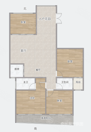 萬(wàn)達(dá)旁啟迪溫泉 新中式精裝三面光 4房3衛(wèi) 高層戶型方正