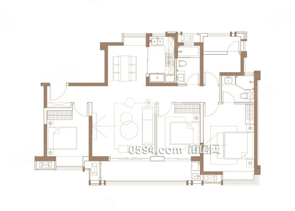 頭排視野（大唐玉湖印象）全新未入住三面采光鄰央著央譽(yù)