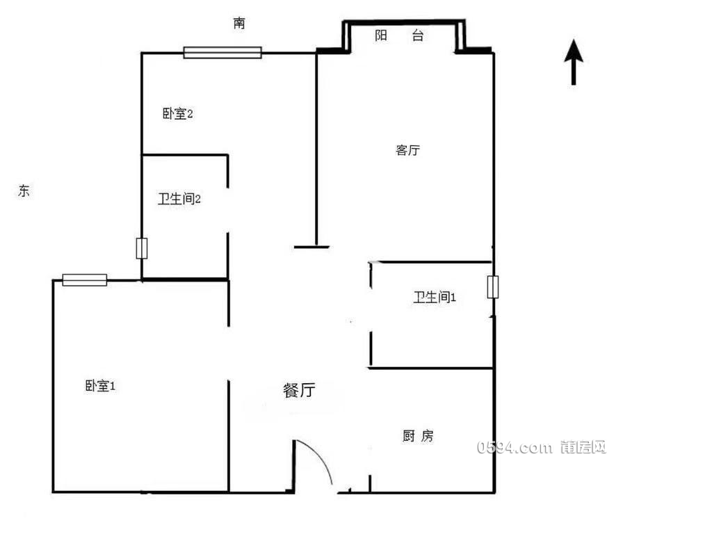 龍德井兩房毛坯自主裝修。