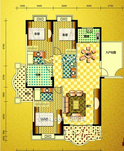 新二中旁环球花园高层三面光大5房3卫168平仅8999/平-莆田二手房