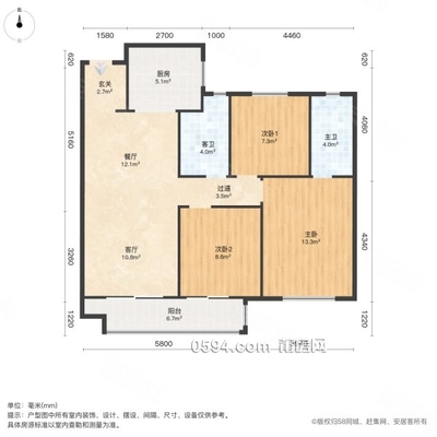 大唐玉湖印象|尚濟(jì)街1066號(hào)3室2廳2衛(wèi)112.83平方 -莆田二手房