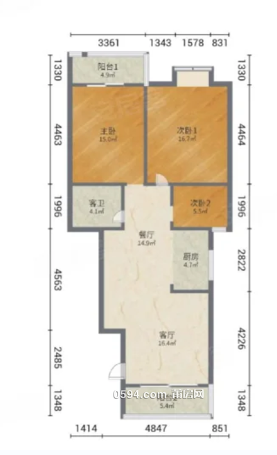 西坡小區(qū) 2房1廳1衛(wèi)  簡單裝修出租 賣5847-莆田二手房