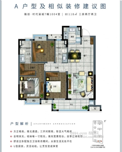 尚書公園旁 融創(chuàng)時代 精裝修南北通透  拎包入住每平9000多-莆田二手房