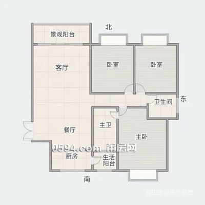 橋東小區(qū)|荔園南路1555號3室2廳2衛(wèi)128平方 -莆田二手房