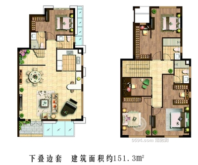 雅颂居旁融信府叠墅买一层送两层南北东大花园售380万-莆田二手房