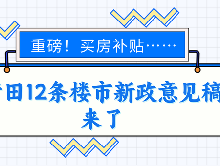 重磅！莆田12条楼市新政意见稿！买房返现补贴...