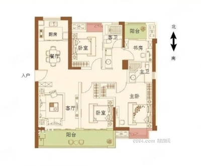 新出好房！融信府中層僅12800元一平 約122㎡平層四房-莆田二手房