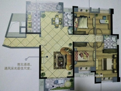 華永天瀾城一期樓王 4房2廳2衛再送1房 南北東 賣10551-莆田二手房