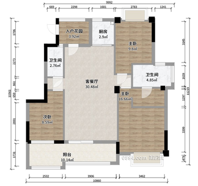 塘北片區(qū)武夷嘉園高層精裝修大3房2衛(wèi)130平單價僅8600拎包住-莆田二手房